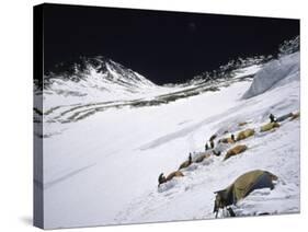 High Camp, Nepal-Michael Brown-Stretched Canvas