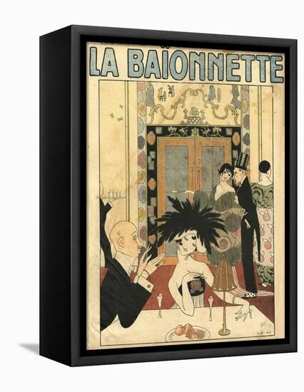 High Class Restaurant-Gerda Wegener-Framed Stretched Canvas