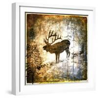 High Country Elk-LightBoxJournal-Framed Giclee Print