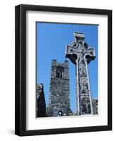 High Cross, Church of Slane Friary, County Meath, Leinster, Republic of Ireland (Eire), Europe-Nedra Westwater-Framed Photographic Print