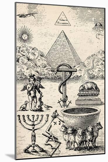 High Degree Symbols, from 'The Freemason', by Eugen Lennhoff, Published 1932-null-Mounted Giclee Print