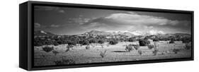 High Desert Plains Landscape with Snowcapped Sangre De Cristo Mountains in the Background-null-Framed Stretched Canvas