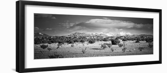 High Desert Plains Landscape with Snowcapped Sangre De Cristo Mountains in the Background-null-Framed Photographic Print