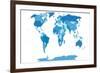 High Detail World Map.All Elements are Separated in Editable Layers Clearly Labeled. Vector-ekler-Framed Art Print