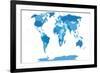 High Detail World Map.All Elements are Separated in Editable Layers Clearly Labeled. Vector-ekler-Framed Art Print