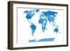 High Detail World Map.All Elements are Separated in Editable Layers Clearly Labeled. Vector-ekler-Framed Premium Giclee Print