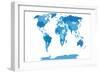 High Detail World Map.All Elements are Separated in Editable Layers Clearly Labeled. Vector-ekler-Framed Premium Giclee Print