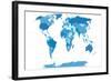 High Detail World Map.All Elements are Separated in Editable Layers Clearly Labeled. Vector-ekler-Framed Art Print