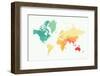 High Detail World Map with Color-siraanamwong-Framed Photographic Print