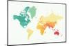 High Detail World Map with Color-siraanamwong-Mounted Photographic Print