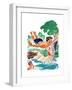 High Dive - Child Life-Keith+H215 Ward-Framed Giclee Print
