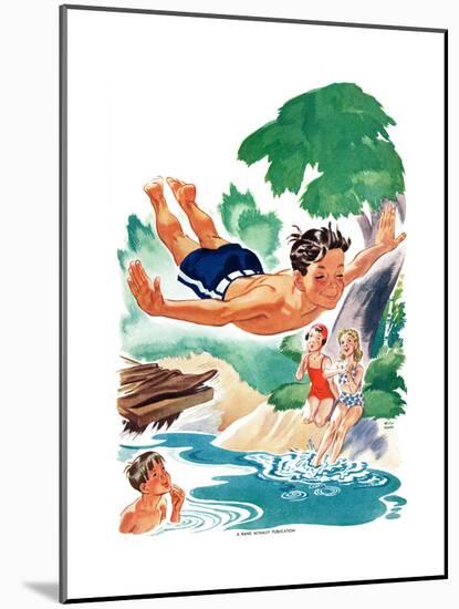 High Dive - Child Life-Keith+H215 Ward-Mounted Giclee Print