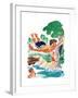 High Dive - Child Life-Keith+H215 Ward-Framed Giclee Print