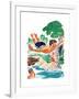 High Dive - Child Life-Keith+H215 Ward-Framed Giclee Print