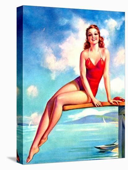 "High Dive" Pin-Up-null-Stretched Canvas