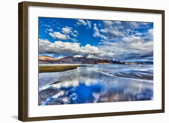 High Dynamic Range Image (Hdr) of Himalayan Mountain Lake in Himalayas Tso Moriri, Korzok, Changtha-f9photos-Framed Photographic Print