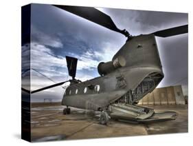 High Dynamic Range Image of a Ch-47 Chinook Helicopter-null-Stretched Canvas