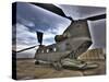 High Dynamic Range Image of a Ch-47 Chinook Helicopter-null-Stretched Canvas