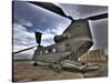 High Dynamic Range Image of a Ch-47 Chinook Helicopter-null-Stretched Canvas