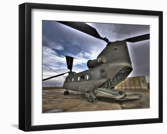 High Dynamic Range Image of a Ch-47 Chinook Helicopter-null-Framed Premium Photographic Print