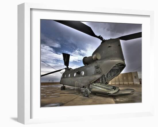 High Dynamic Range Image of a Ch-47 Chinook Helicopter-null-Framed Premium Photographic Print