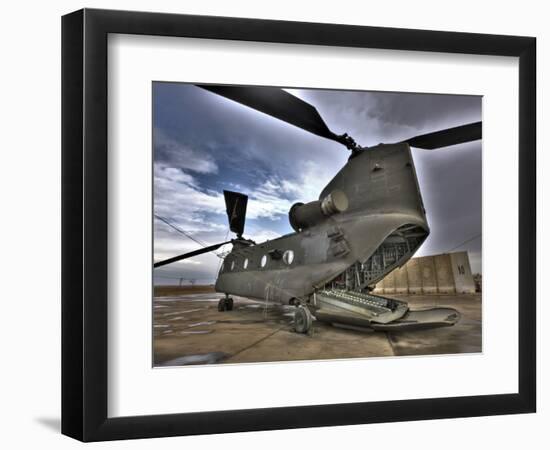 High Dynamic Range Image of a Ch-47 Chinook Helicopter-null-Framed Photographic Print