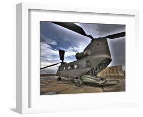 High Dynamic Range Image of a Ch-47 Chinook Helicopter-null-Framed Photographic Print