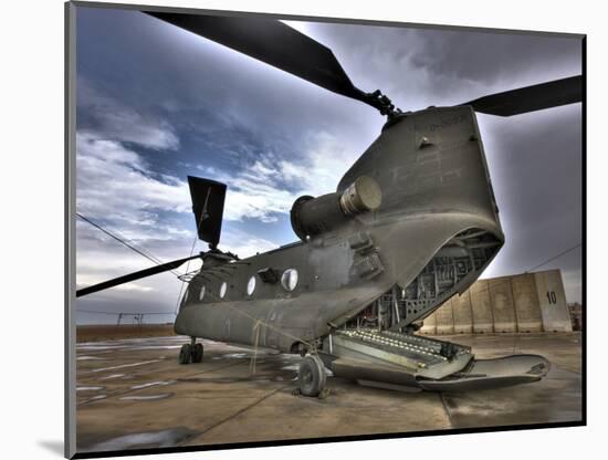 High Dynamic Range Image of a Ch-47 Chinook Helicopter-null-Mounted Photographic Print