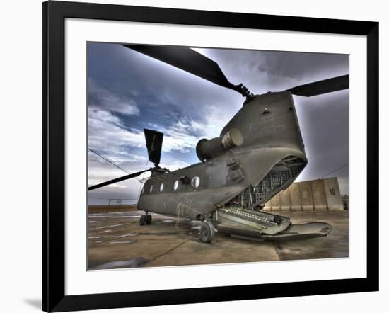 High Dynamic Range Image of a Ch-47 Chinook Helicopter-null-Framed Photographic Print