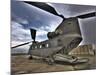 High Dynamic Range Image of a Ch-47 Chinook Helicopter-null-Mounted Photographic Print