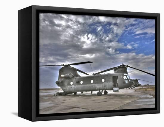 High Dynamic Range Image of a Ch-47 Chinook Helicopter-null-Framed Stretched Canvas