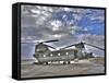 High Dynamic Range Image of a Ch-47 Chinook Helicopter-null-Framed Stretched Canvas