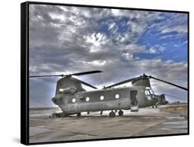 High Dynamic Range Image of a Ch-47 Chinook Helicopter-null-Framed Stretched Canvas