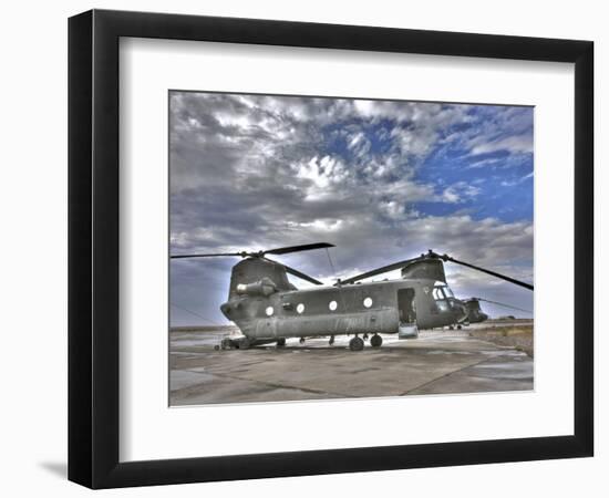 High Dynamic Range Image of a Ch-47 Chinook Helicopter-null-Framed Photographic Print