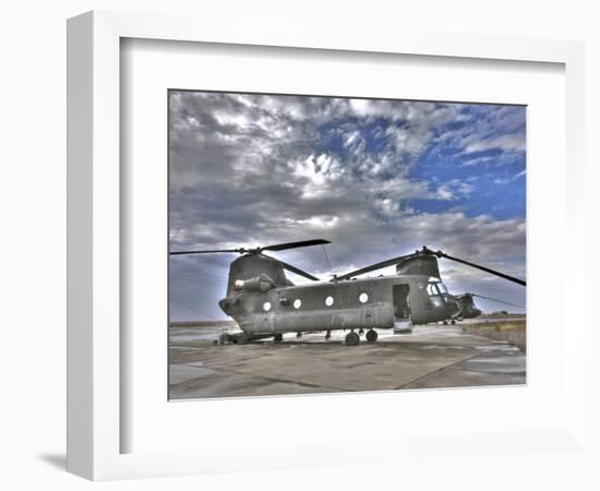 High Dynamic Range Image of a Ch-47 Chinook Helicopter-null-Framed Photographic Print