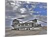 High Dynamic Range Image of a Ch-47 Chinook Helicopter-null-Mounted Photographic Print