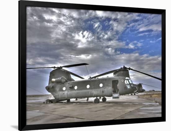 High Dynamic Range Image of a Ch-47 Chinook Helicopter-null-Framed Photographic Print