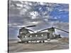 High Dynamic Range Image of a Ch-47 Chinook Helicopter-null-Stretched Canvas