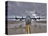 High Dynamic Range Image of a US Air Force C-130 Hercules-null-Stretched Canvas