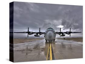 High Dynamic Range Image of a US Air Force C-130 Hercules-null-Stretched Canvas