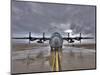 High Dynamic Range Image of a US Air Force C-130 Hercules-null-Mounted Photographic Print