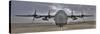 High Dynamic Range Image of a US Air Force C-130 Herucles-null-Stretched Canvas