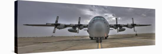 High Dynamic Range Image of a US Air Force C-130 Herucles-null-Stretched Canvas