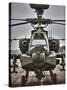 High Dynamic Range Image of An AH-64 Apache Helicopter On the Runway-Stocktrek Images-Stretched Canvas