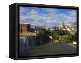 High Falls Area, Rochester, New York State, United States of America, North America-Richard Cummins-Framed Stretched Canvas