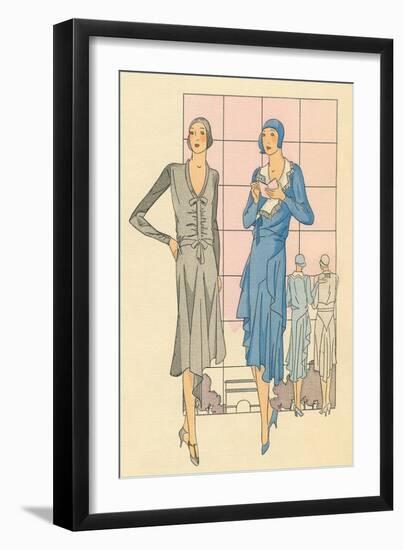 High Fashion Flappers-null-Framed Art Print