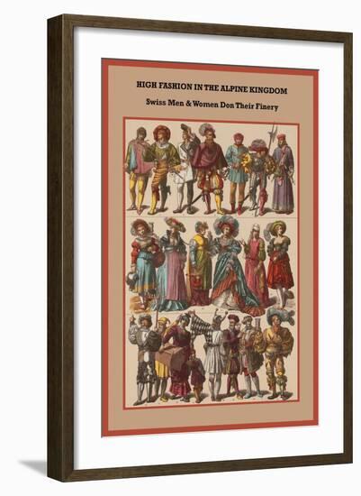 High Fashion in the Alpine Kingdom Swiss Men and Women-Friedrich Hottenroth-Framed Art Print