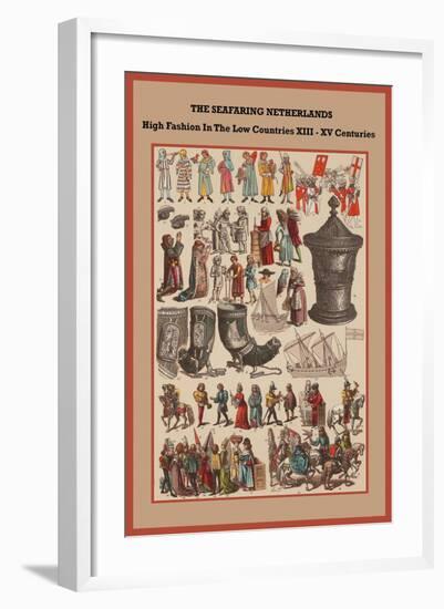 High Fashion in the Low Countries XIII - XV Centuries-Friedrich Hottenroth-Framed Art Print