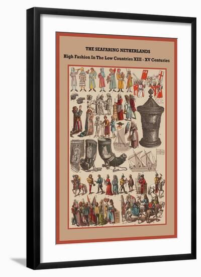 High Fashion in the Low Countries XIII - XV Centuries-Friedrich Hottenroth-Framed Art Print