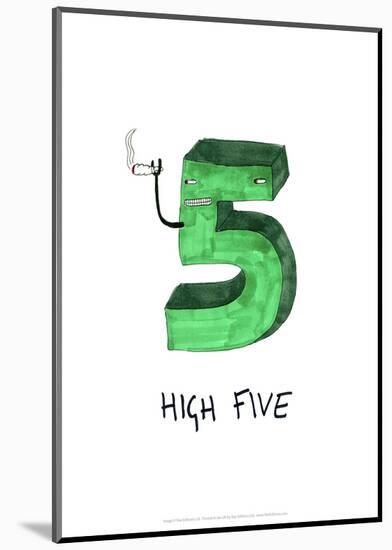 High Five - Tom Cronin Doodles Cartoon Print-Tom Cronin-Mounted Giclee Print